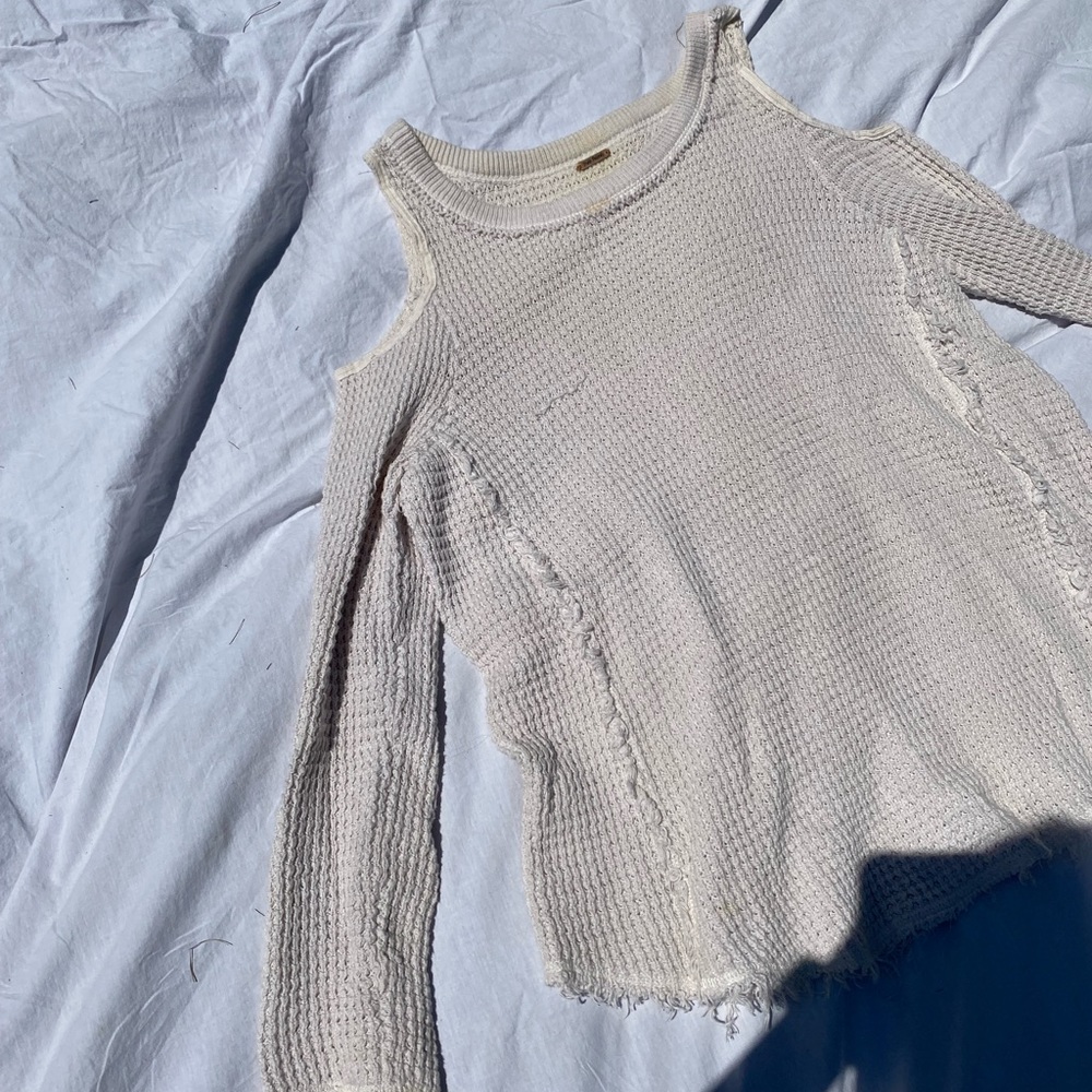 Free People Cut Out Shoulder Sweater